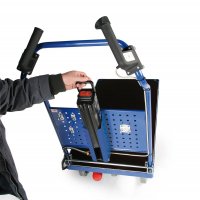 ERGOTRUCK-Plattformwagen mit E-Drive, Ladefl&auml;che 1000x600 mm, Traglast 500 kg, RAL 5010