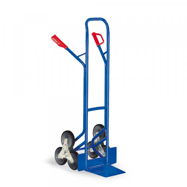 Treppen-Stapelkarre ROTAURO, Dreistern, Schaufel 280x250 mm, Traglast 200 kg, TPE-Bereifung, RAL 5010