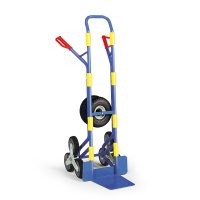 Treppen-Stapelkarre ROTAURO, Dreistern+Luftr&auml;der, Schaufel 280x250 mm, Traglast 200 kg, TPE-Bereifung, RAL 5010