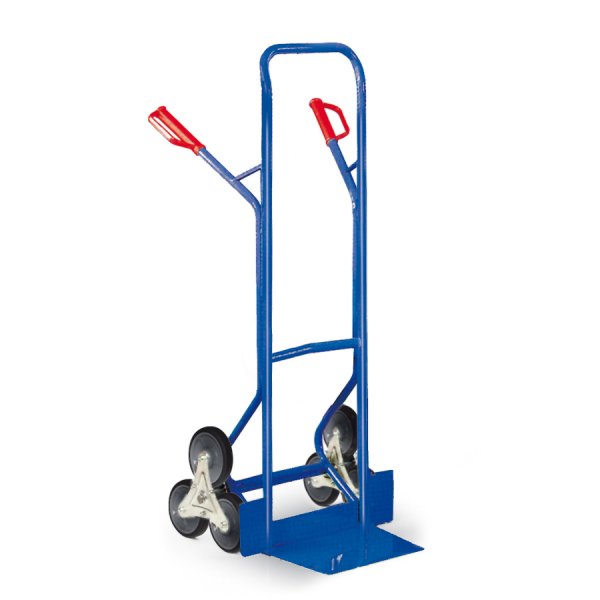 Treppen-Stapelkarre ROTAURO, Dreistern, Schaufel 380x250 mm, Traglast 300 kg, TPE-Bereifung, RAL 5010