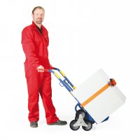 Treppen-Sackkarre ROTAURO Set 1, Dreistern, Schaufel...