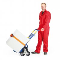 Treppen-Sackkarre ROTAURO Set 2, Dreistern, Schaufel 400x155 mm, Traglast 300 kg, RAL 5010