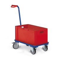 Viereck-Griffroller mit versenkter Ladefl&auml;che f&uuml;r Normk&auml;sten 600x400mm, RAL 5010