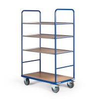 Etagenwagen TAUROFLEX Basic, 4 Ladefl&auml;chen, 3 davon...