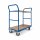 Etagenwagen TAUROFLEX Basic, 2 Ladefl&auml;chen ohne Bordkante, Traglast 250 kg, TPE-Bereifung