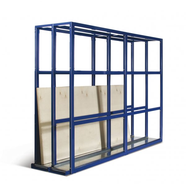 Plattenregal Grundmodul (2 Felder) 3000&times;790&times;2305 mm, RAL 5010