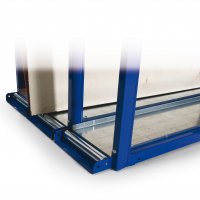 Plattenregal Anbauregal 1 Feld 3000&times;375&times;2305 mm, RAL 5010