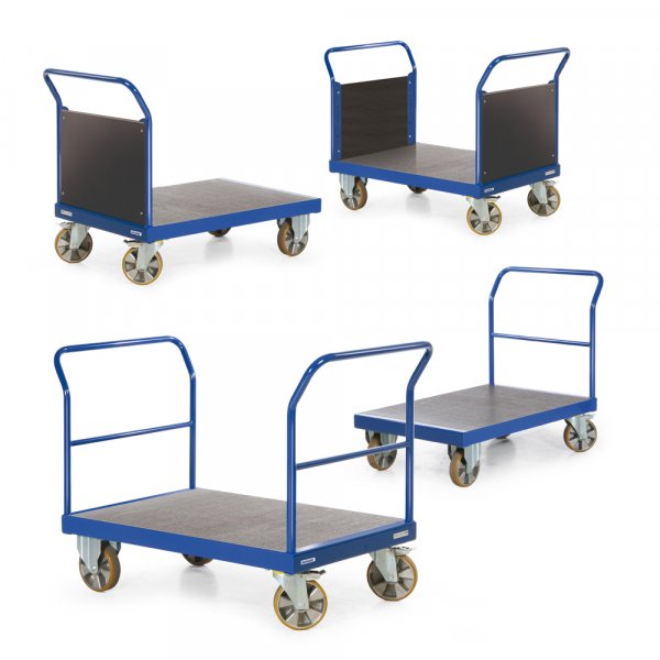 Schwerlast-Plattformwagen ROTAURO R2200, Traglast 2200 kg, Polyurethan-Bereifung