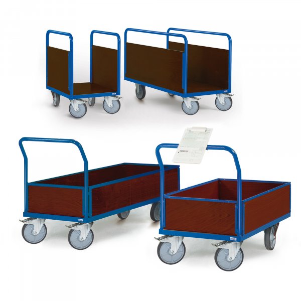 Plattformwagen TAUROFLEX F6, Traglast bis 600 kg, TPE-Bereifung