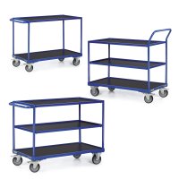 Tischwagen TAUROFLEX F3, Traglast 300 kg, TPE-Bereifung