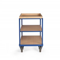 Tischwagen TAUROFLEX basic F350, Sonderausstattung mit Bordkanten, Traglast 350 kg, TPE-Bereifung
