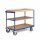 Tischwagen TAUROFLEX basic F350, Sonderausstattung mit Bordkanten, Traglast 350 kg, TPE-Bereifung