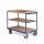 Tischwagen TAUROFLEX basic F350, Sonderausstattung mit Bordkanten, Traglast 350 kg, TPE-Bereifung