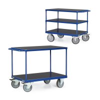 Tischwagen TAUROFLEX F6, Traglast bis 600 kg, TPE-Bereifung