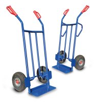 Stahlrohr-Sackkarren ROTAURO, Traglast 250 kg, Luftbereifung