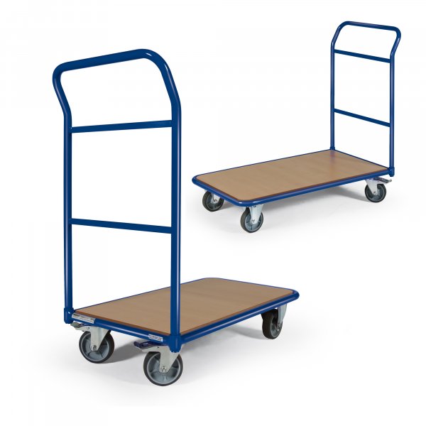 Magazinwagen TAUROFLEX Basic mit 1 Schiebeb&uuml;gel, Traglast 300 kg, TPE-Bereifung