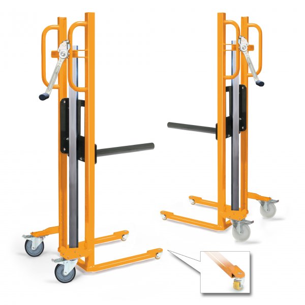 Materialheber TAUROLIFTER mit Aufnahmedorn, 4-Wege-Fahrwerk, Traglast 150 kg