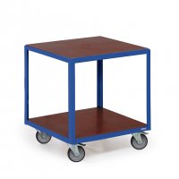 Transportroller ROTAURO mit 2 Ladefl&auml;chen 700x700 mm, Traglast 250 kg, TPE-Bereifung, RAL 5010