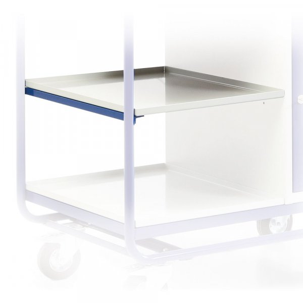 Kleine Ablage, mittig, f&uuml;r Werkstattwagen, RAL 7035