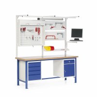 Standard-Werkbank LxT 2000x700 mm mit Multiwand-Aufbau...
